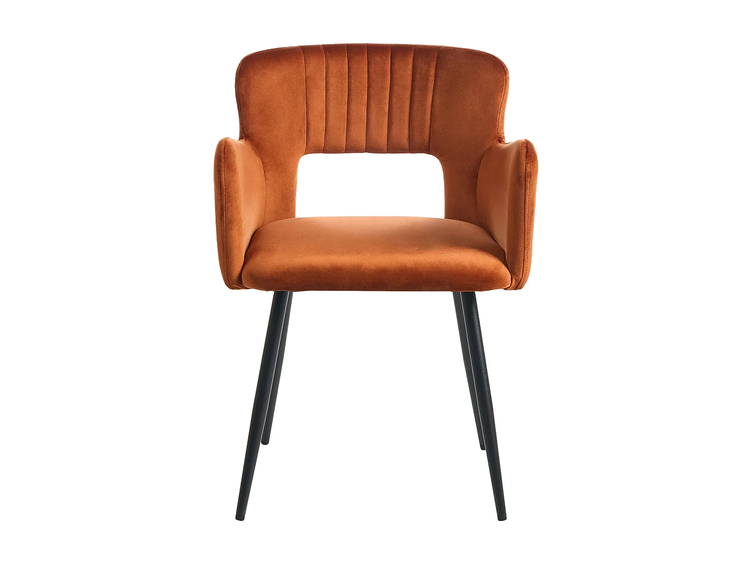 Set van 2 eetkamerstoelen SANILAC Fluweel Oranje