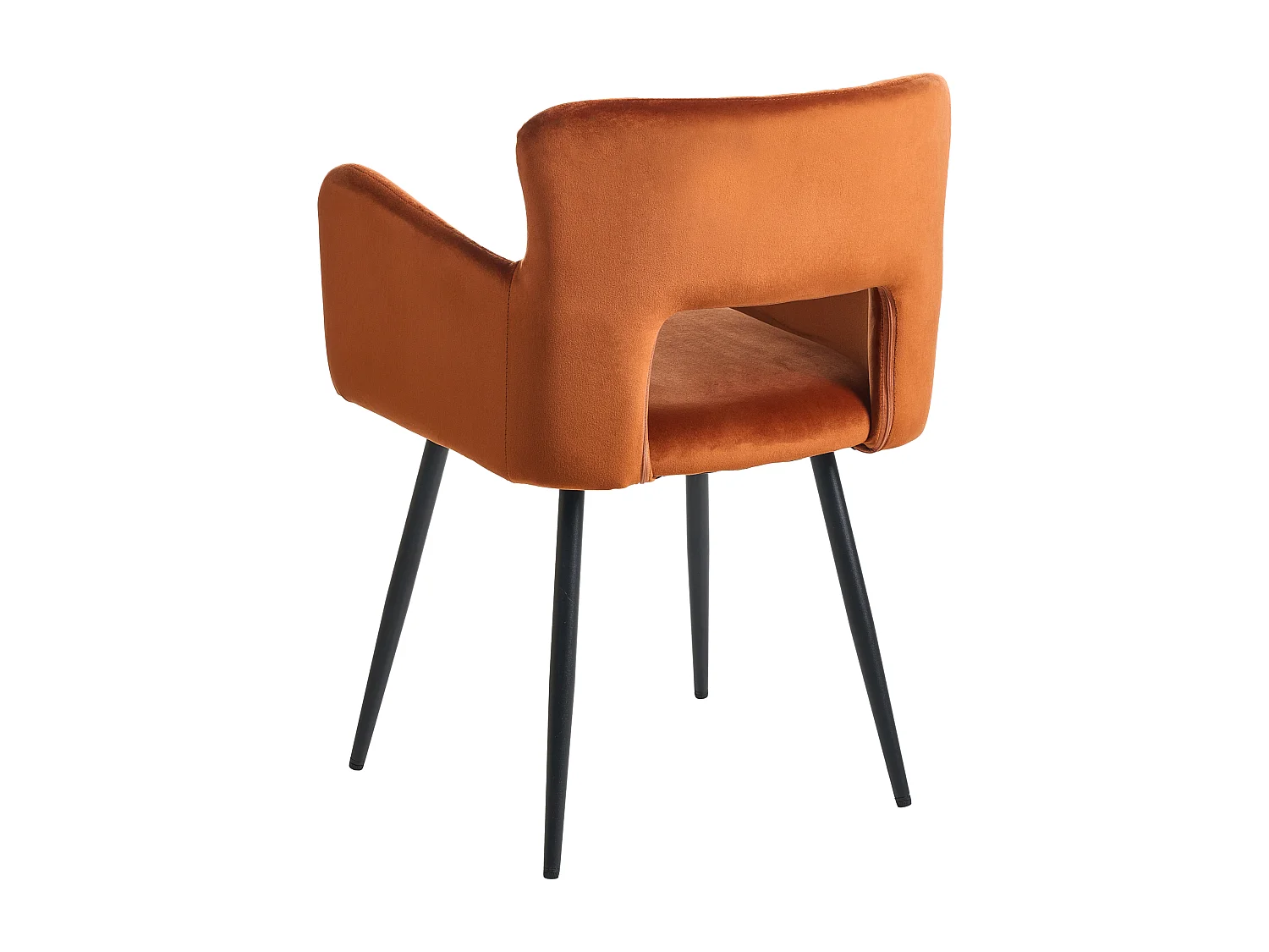 Set van 2 eetkamerstoelen SANILAC Fluweel Oranje