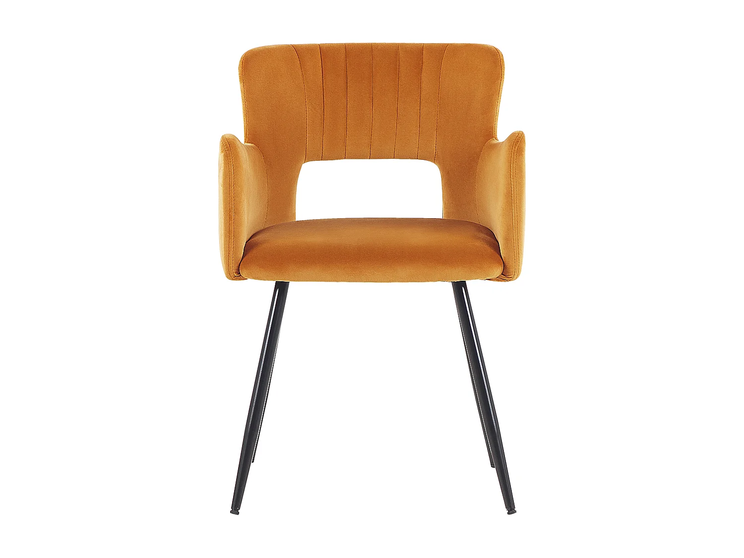 Set di 2 sedie da pranzo SANILAC Velluto Arancione