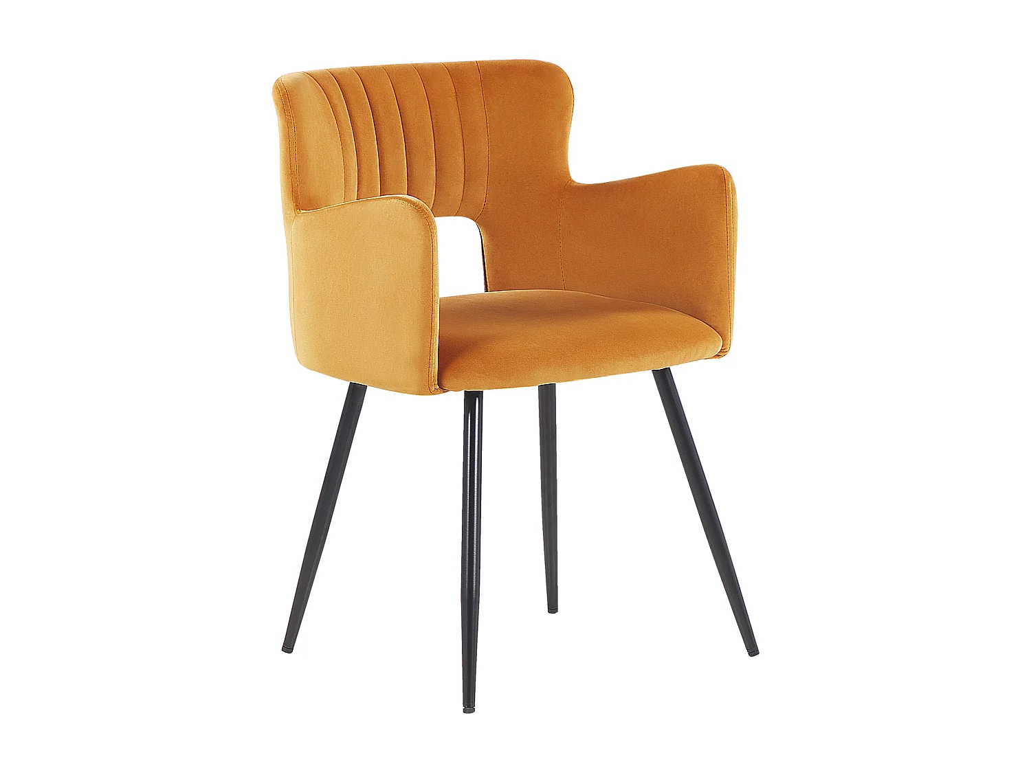 Set di 2 sedie da pranzo SANILAC Velluto Arancione