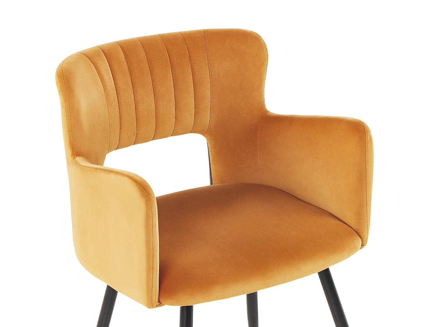 Lot de 2 chaises de salle à manger SANILAC Velours Orange