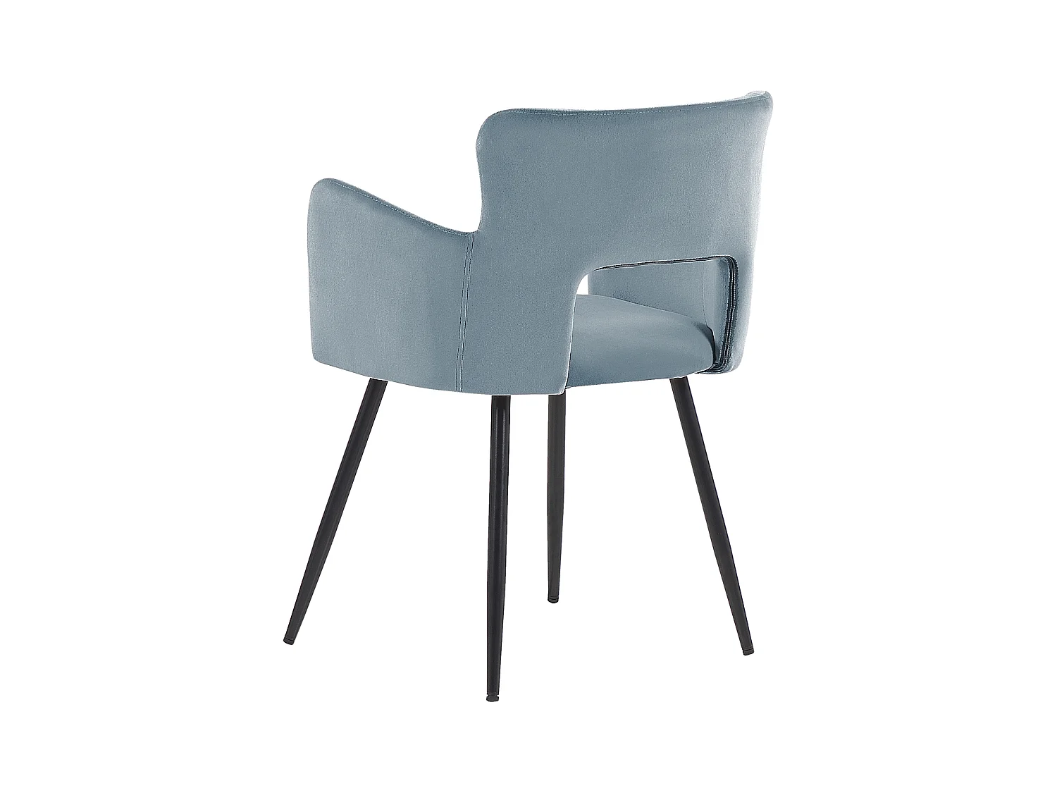 Conjunto de 2 sillas de comedor SANILAC Terciopelo Azul claro