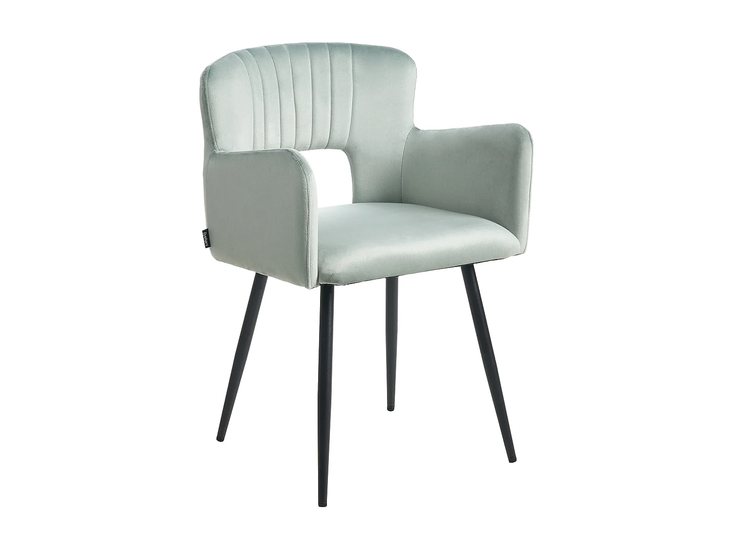 Lot de 2 chaises de salle à manger SANILAC Velours Bleu clair