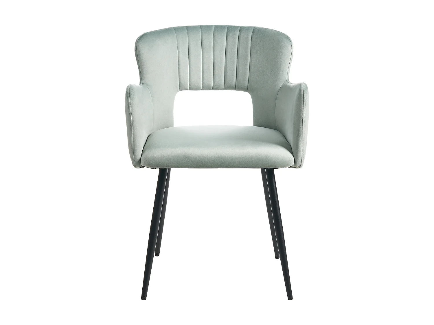 Lot de 2 chaises de salle à manger SANILAC Velours Bleu clair