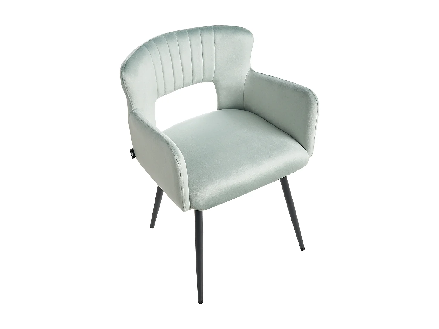 Lot de 2 chaises de salle à manger SANILAC Velours Bleu clair