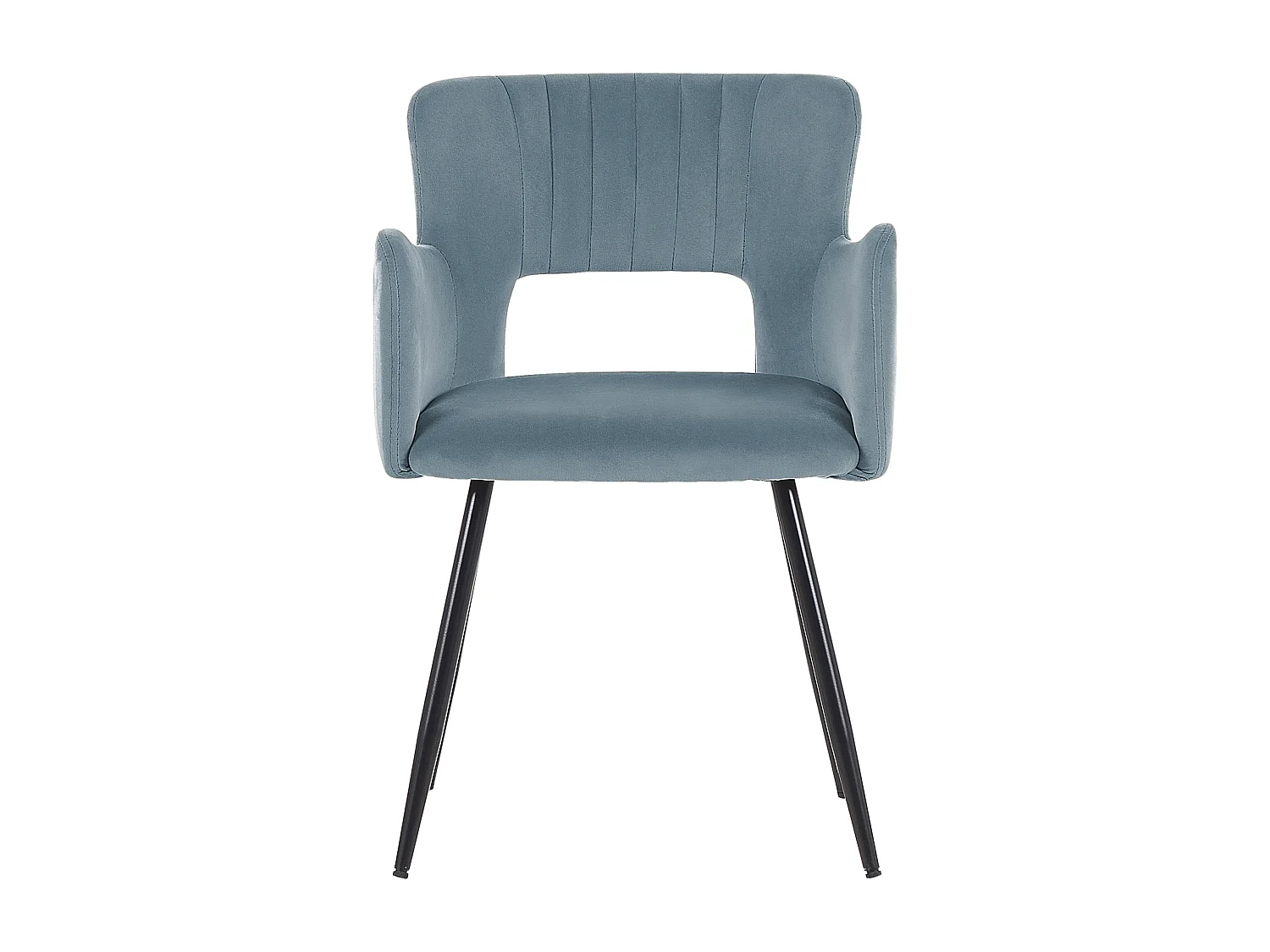 Lot de 2 chaises de salle à manger SANILAC Velours Bleu clair