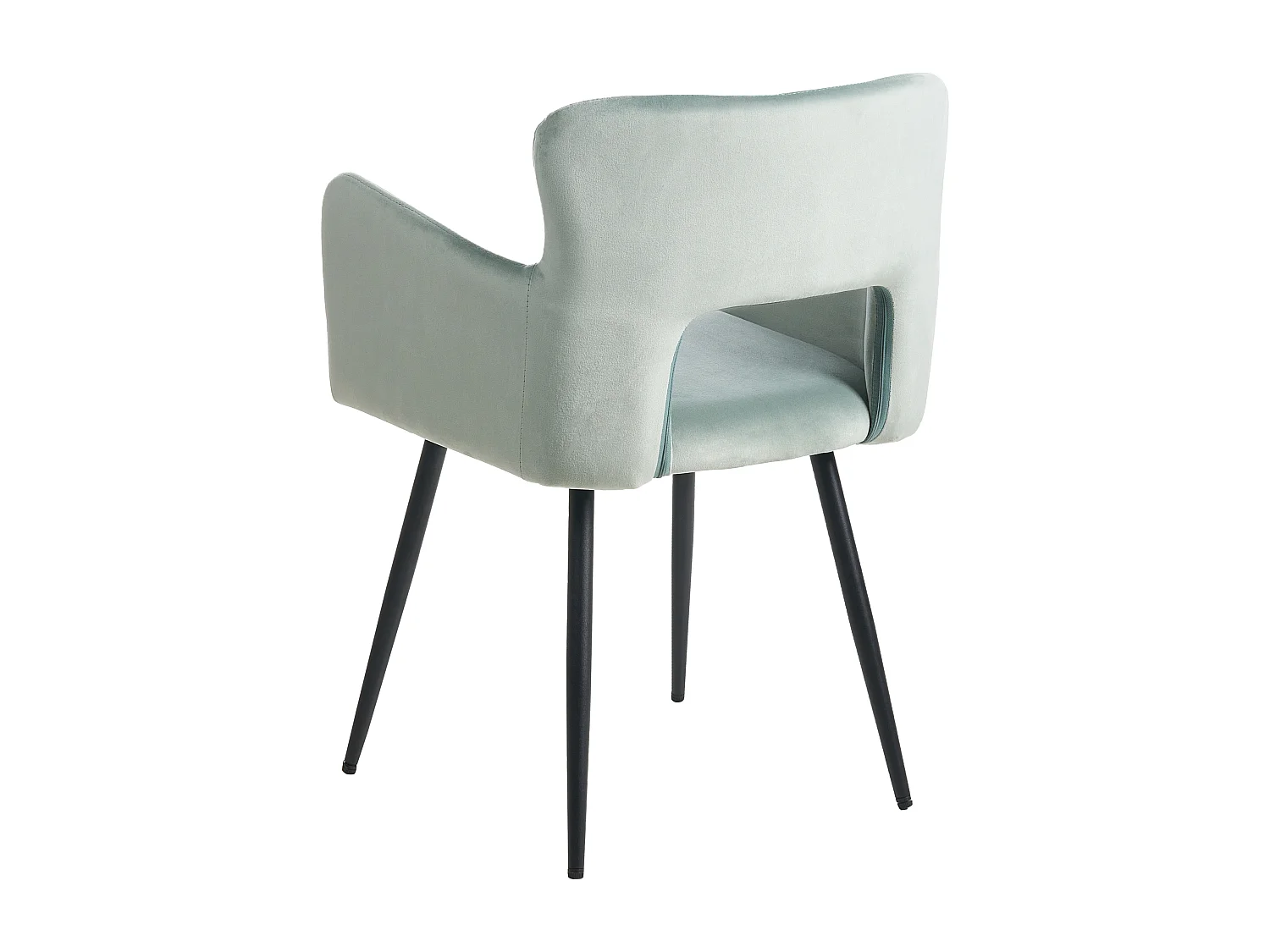 Lot de 2 chaises de salle à manger SANILAC Velours Bleu clair