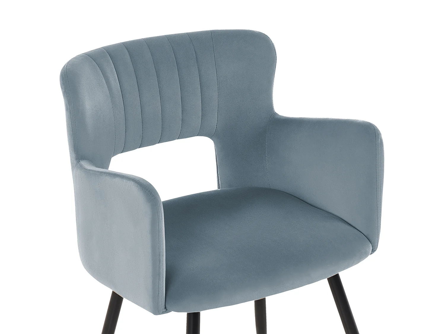 Set van 2 eetkamerstoelen SANILAC Fluweel Lichtblauw