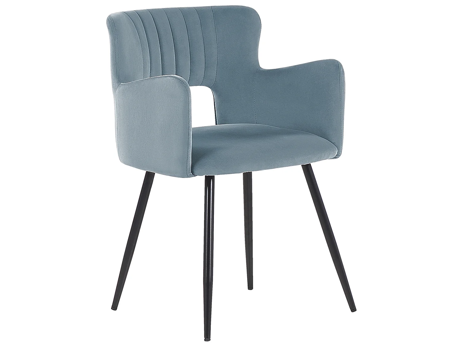 Set di 2 sedie da pranzo SANILAC Velluto Azzurro