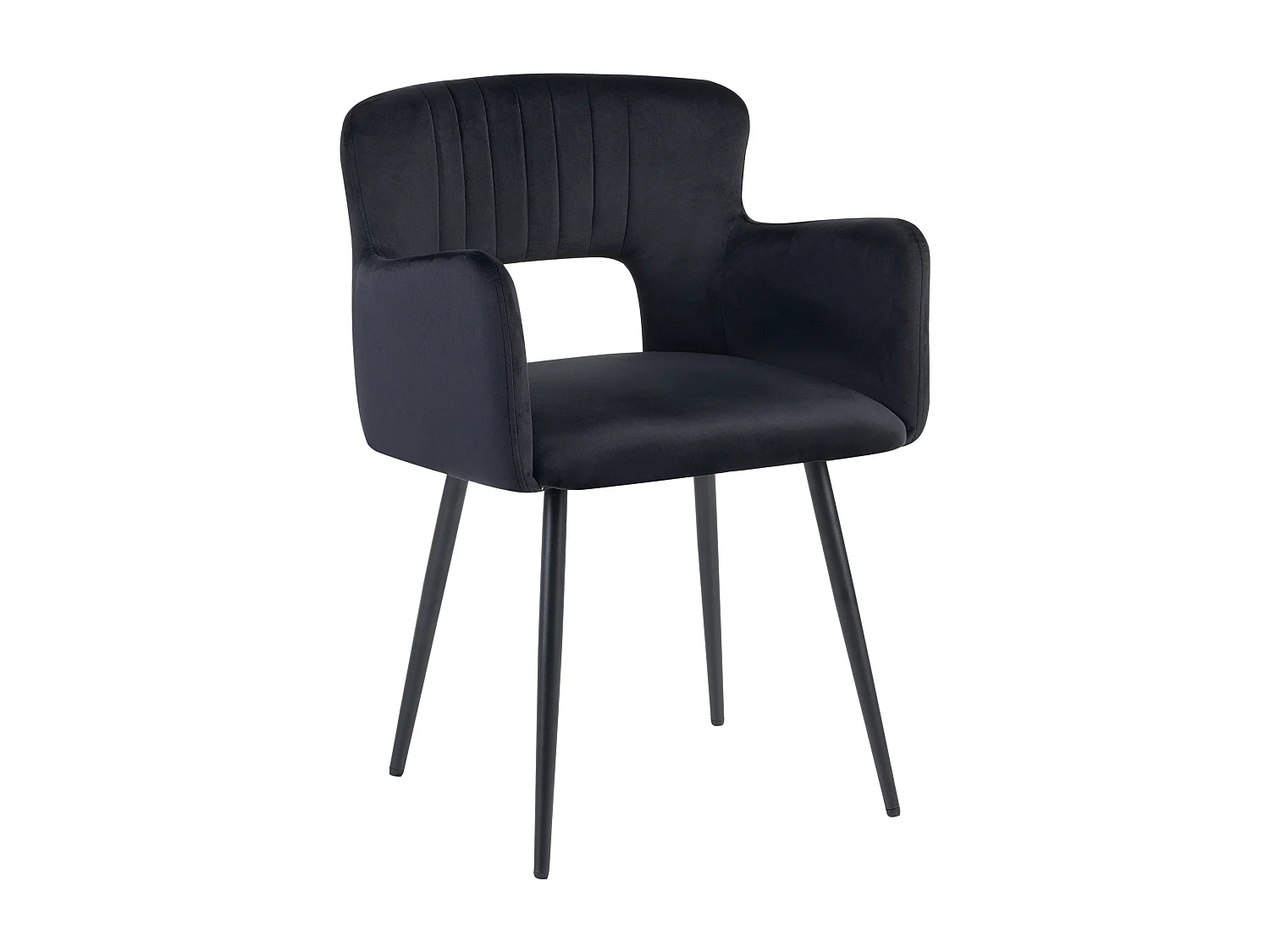 Lot de 2 chaises de salle à manger SANILAC Velours Noir