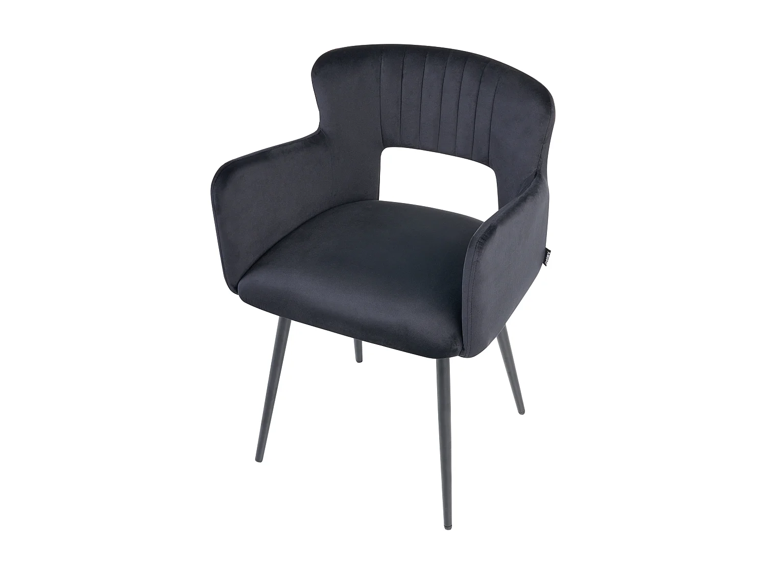 Lot de 2 chaises de salle à manger SANILAC Velours Noir
