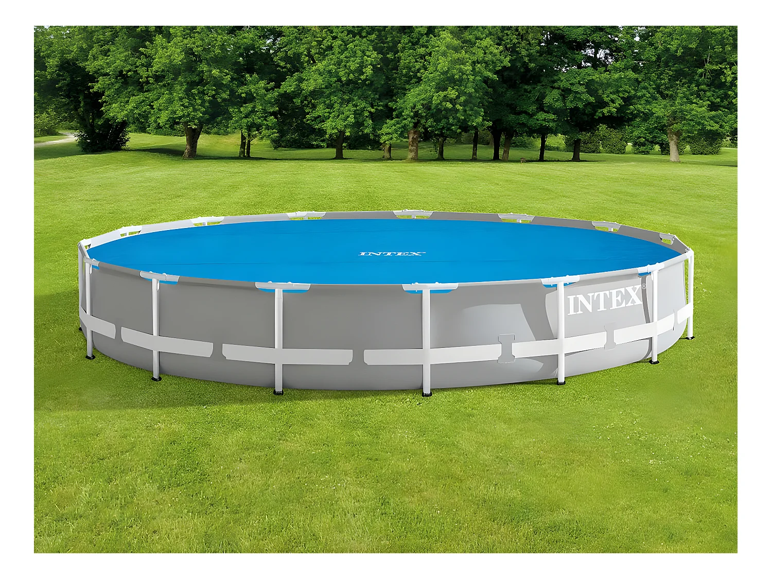 Pool-Solarplane Blau 448 cm Polyethylen