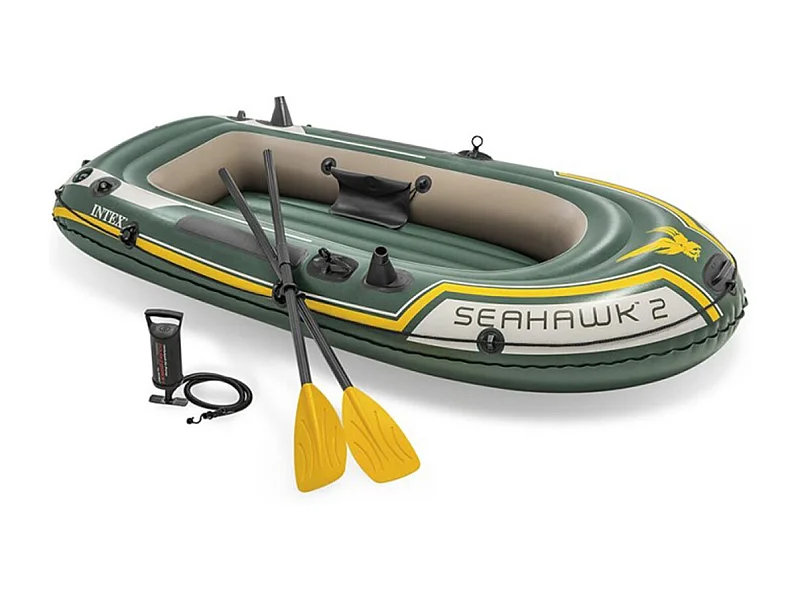 Kit bateau gonflable 2 places Seahawk 2 avec rames et gonfleur - Intex