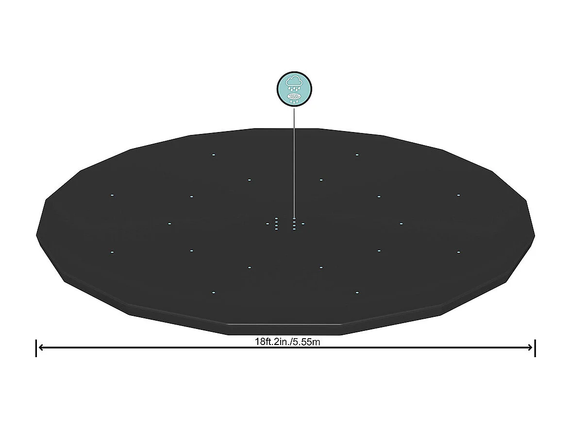 Telo Copertura Invernale Fuori Terra Bestway Ø555 cm Rotonda