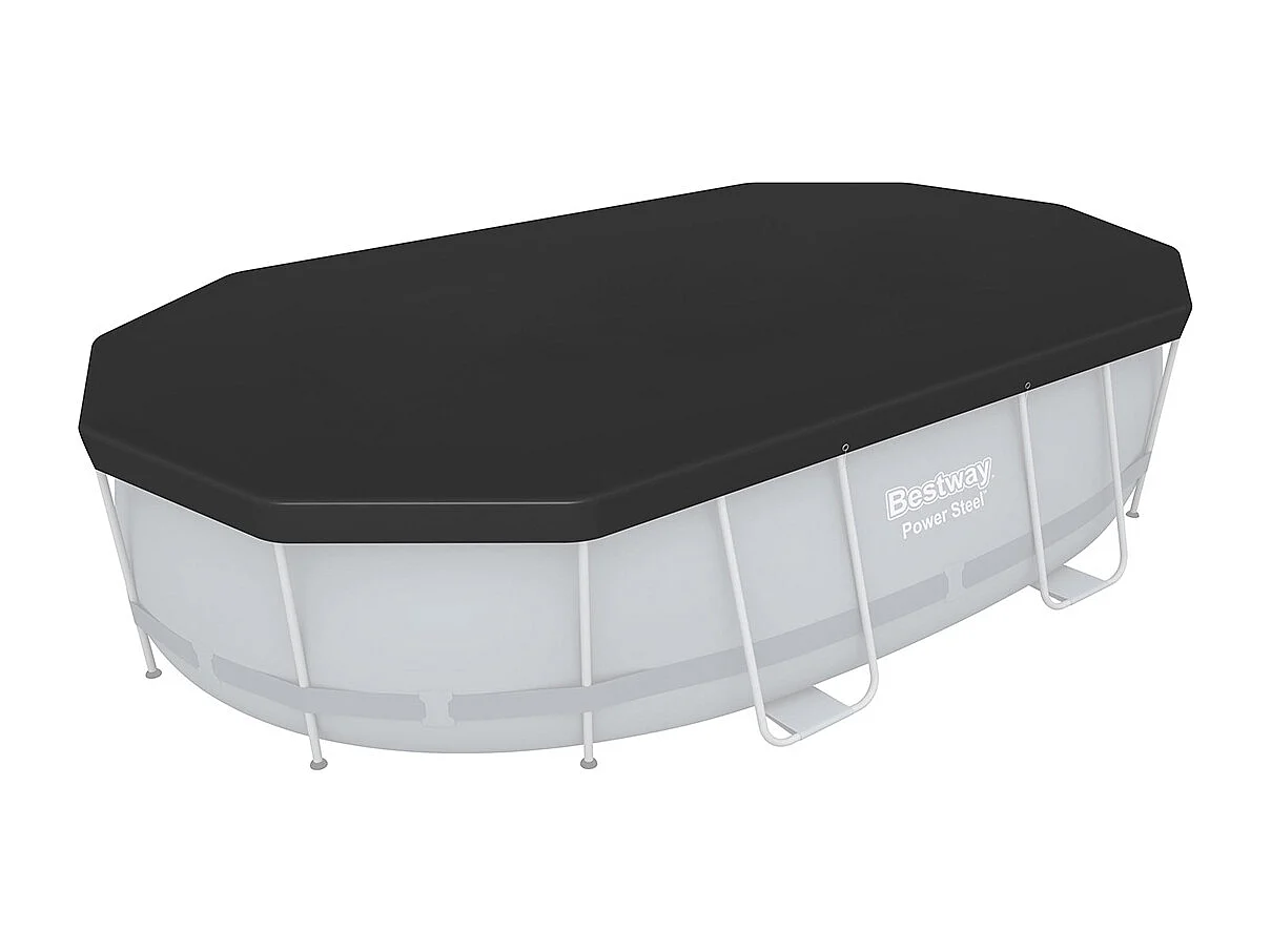 Bâche de protection 4 saisons pour piscine tubulaire Power Steel ovale 4,27 x 2,50 m - Bestway