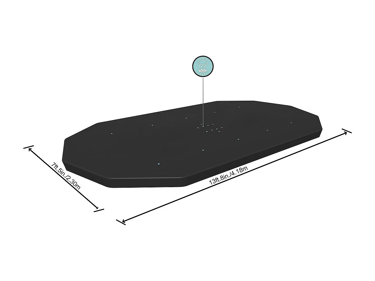 Bâche de protection 4 saisons pour piscine tubulaire Power Steel ovale 4,27 x 2,50 m - Bestway