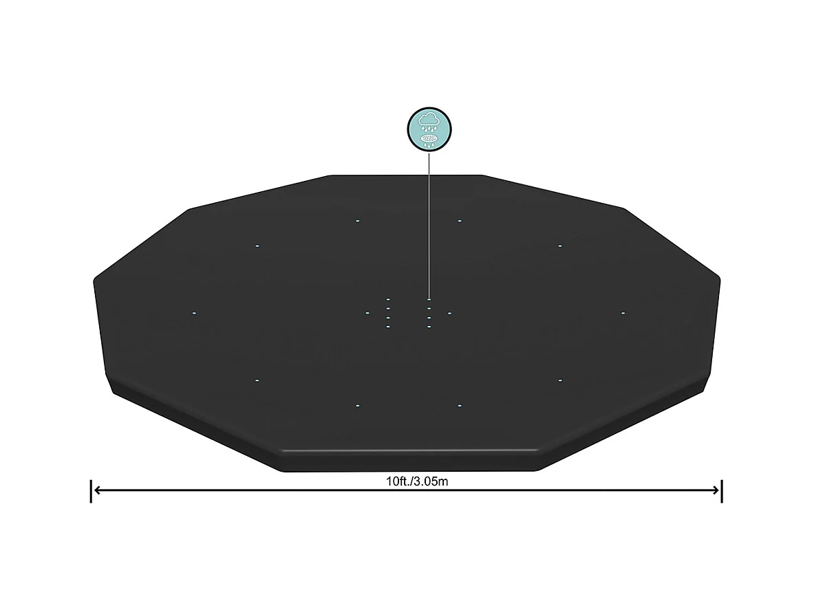Cobertor Invierno para Piscina Desmontable Bestway Ø305 cm Redonda