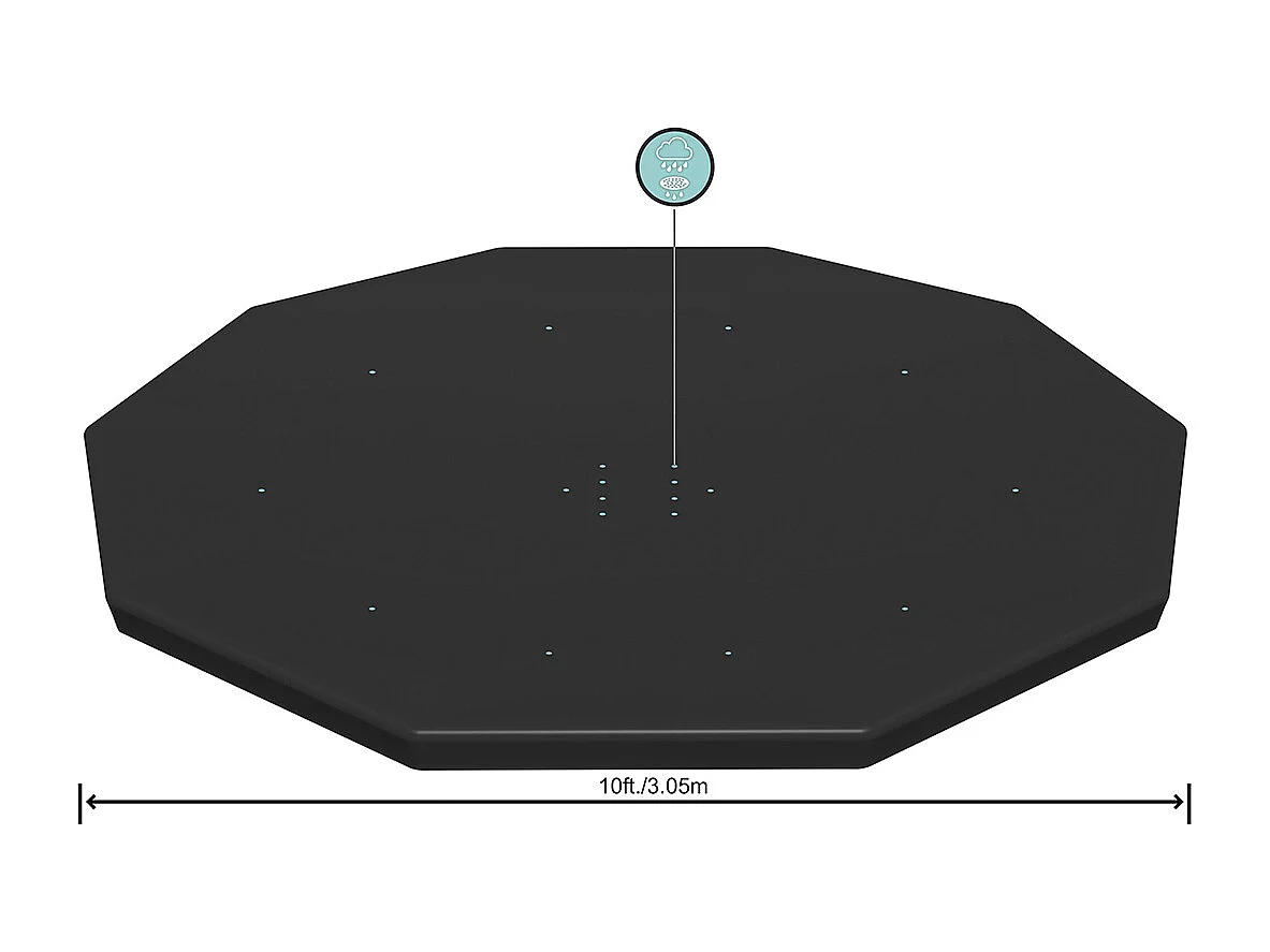 Bâche de protection 4 saisons pour piscine tubulaire Steel Pro ronde Ø 3,05 m - Bestway