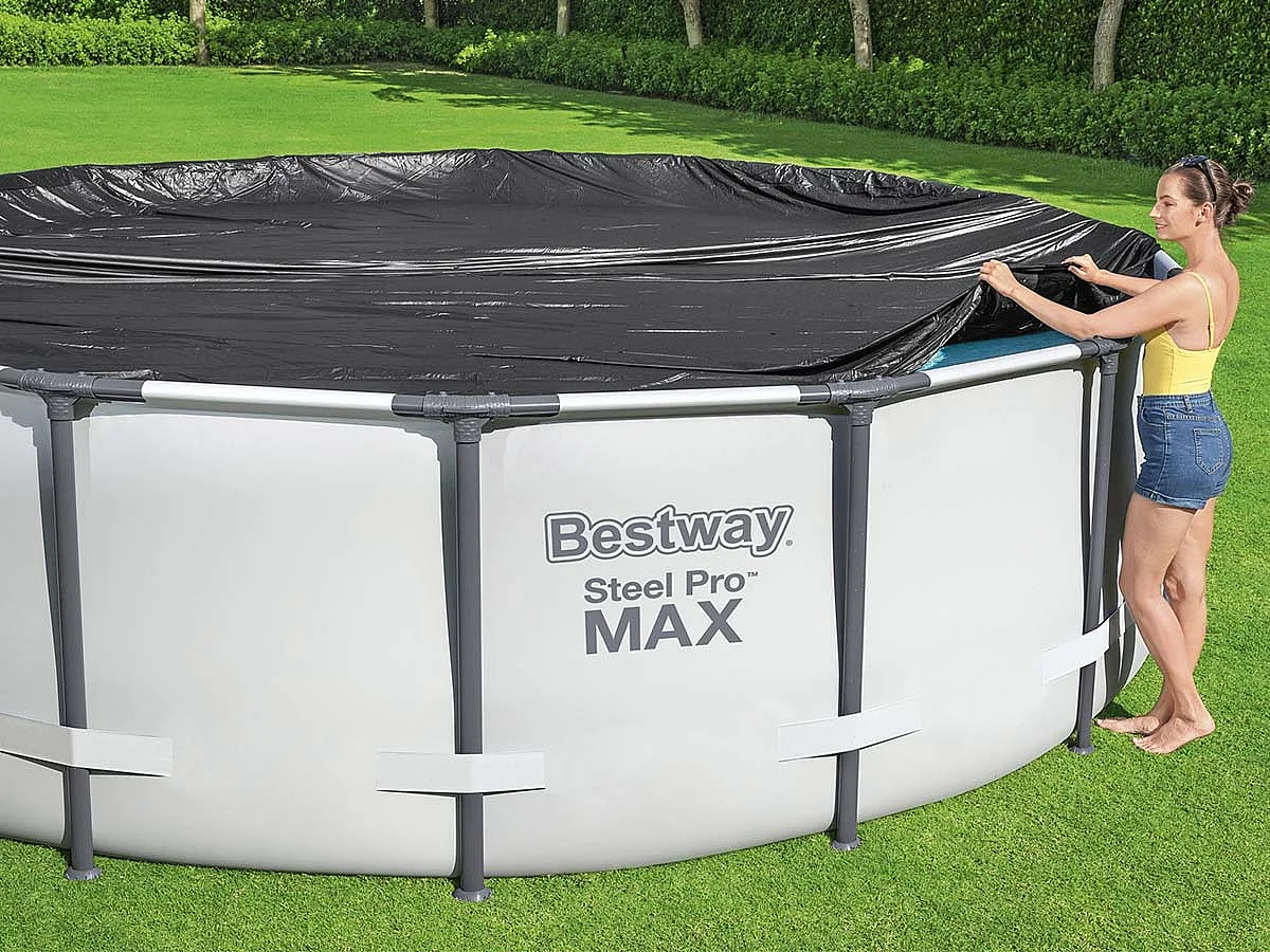 Bâche de protection 4 saisons pour piscine tubulaire Steel Pro ronde Ø 3,05 m - Bestway