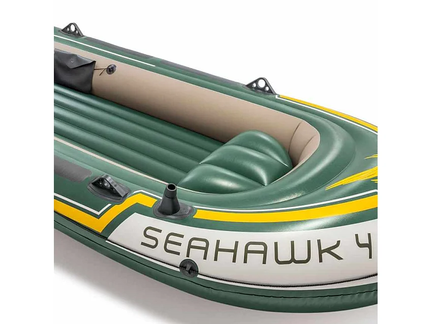 Barca hinchable Seahawk 4 Intex 4 usuarios con remos verde 48x145x351 cm