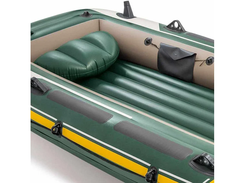 Barca hinchable Seahawk 4 Intex 4 usuarios con remos verde 48x145x351 cm