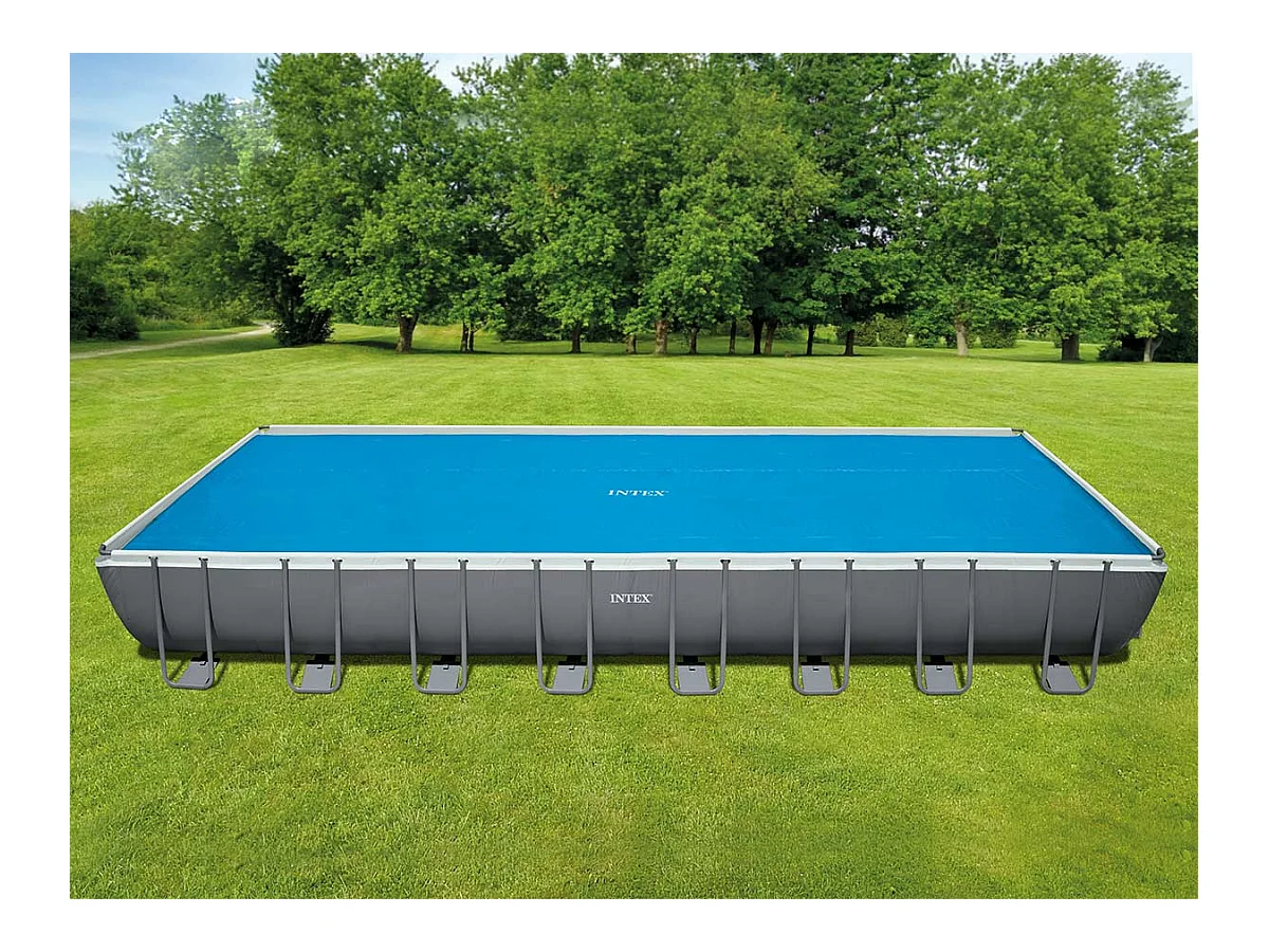 Cobertor rectangular Intex para piscinas Metal Frame azul 960x466 cm
