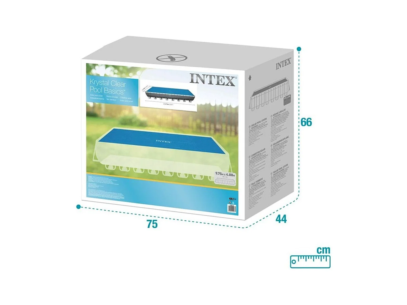 Cobertor rectangular Intex para piscinas Metal Frame azul 960x466 cm