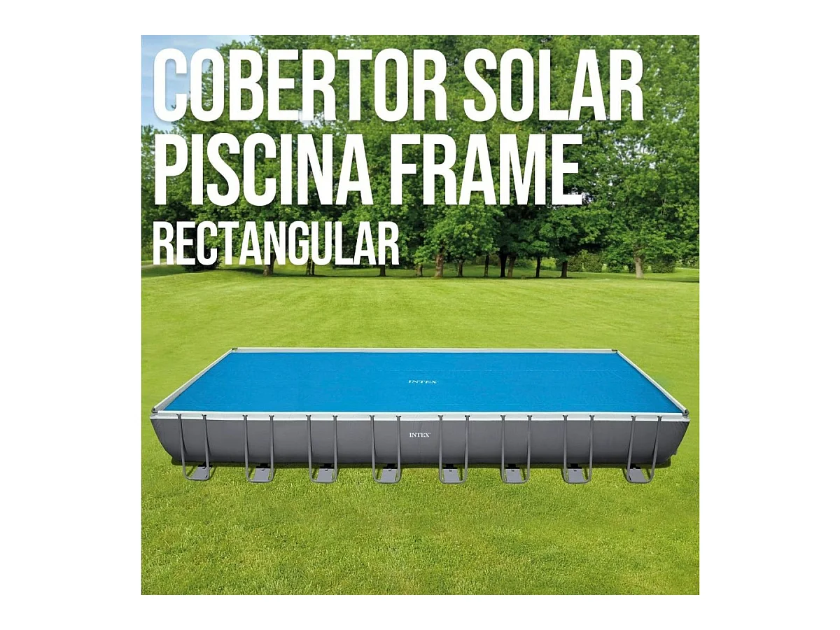 Cobertor rectangular Intex para piscinas Metal Frame azul 960x466 cm
