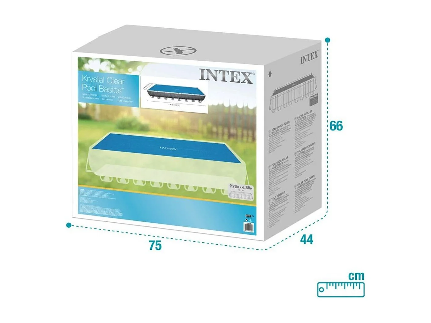 Bâche à bulles pour piscine tubulaire rectangulaire 9,75 x 4,88 m - Intex