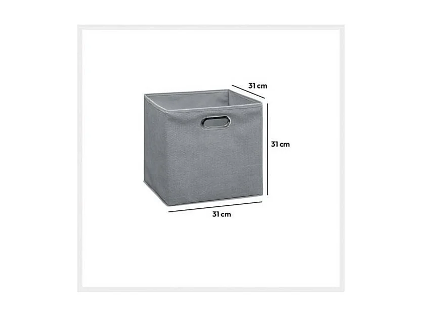 Boîte de rangement Gris Clair chiné 31 x 31 cm
