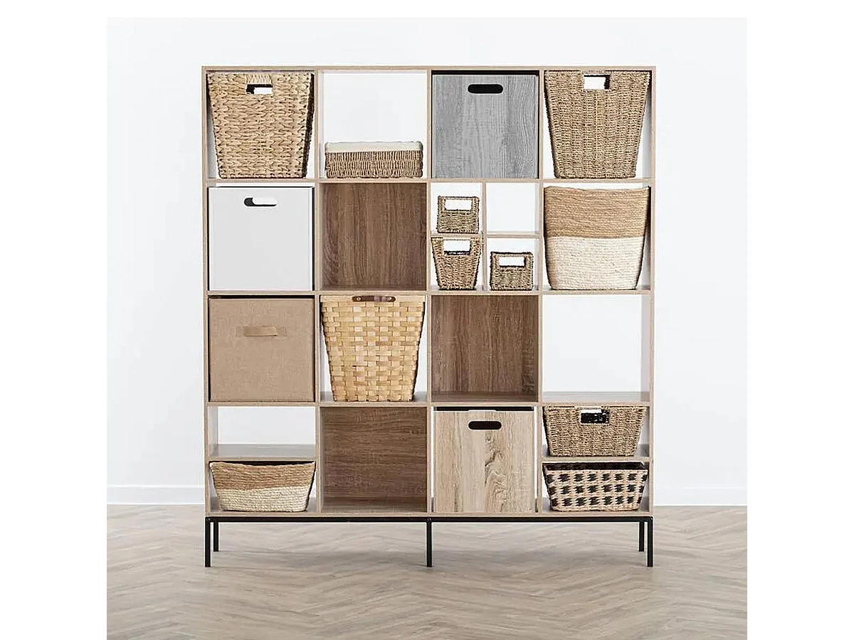 Boîte de rangement en bois Blanc 31 x 31 cm