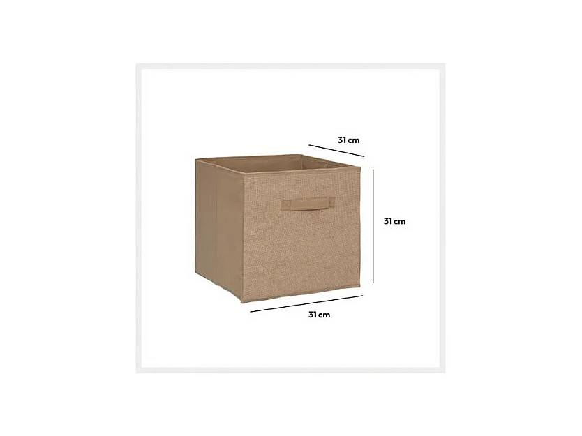 Boîte de Rangement Fibre de Jute 31 x 31cm