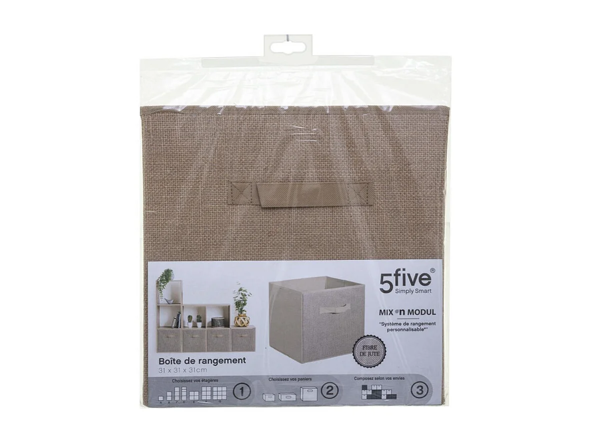 Boîte de Rangement Fibre de Jute 31 x 31cm