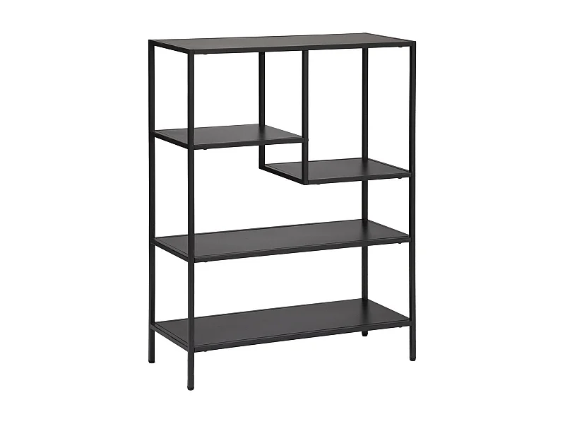 Meuble Étagère de rangement en Métal Noir 75 x 100.5 cm