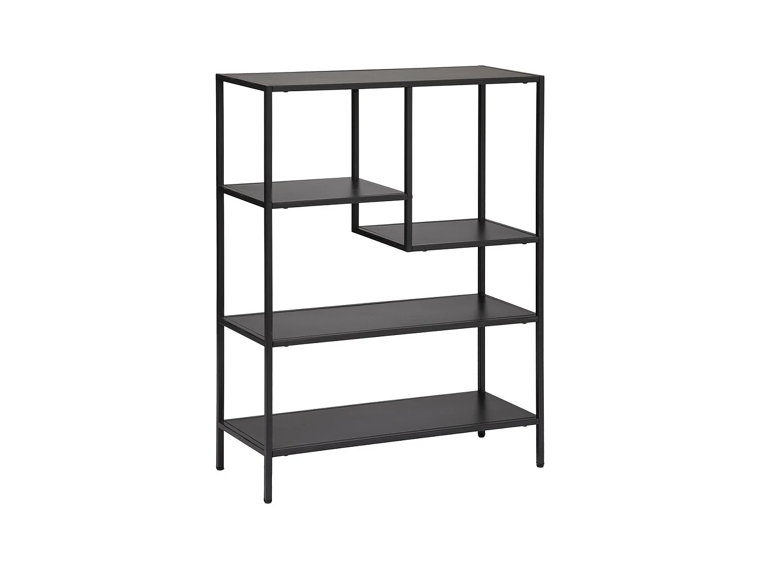 Meuble Étagère de rangement en Métal Noir 75 x 100.5 cm