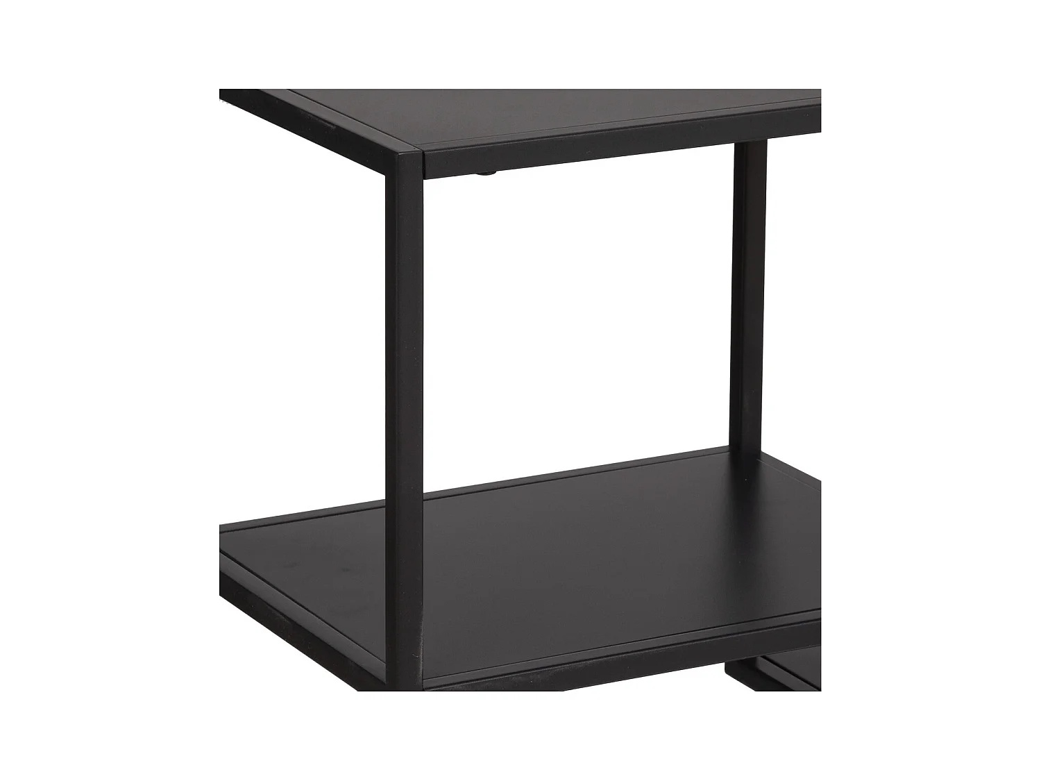 Meuble Étagère de rangement en Métal Noir 75 x 100.5 cm