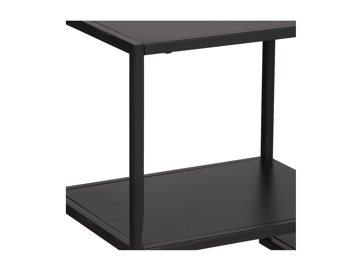 Meuble Étagère de rangement en Métal Noir 75 x 100.5 cm