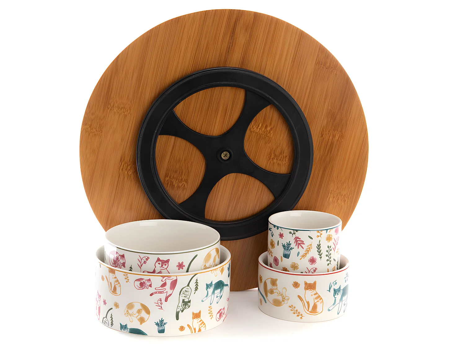 Service apéritif tournant et ses 4 bols Marius