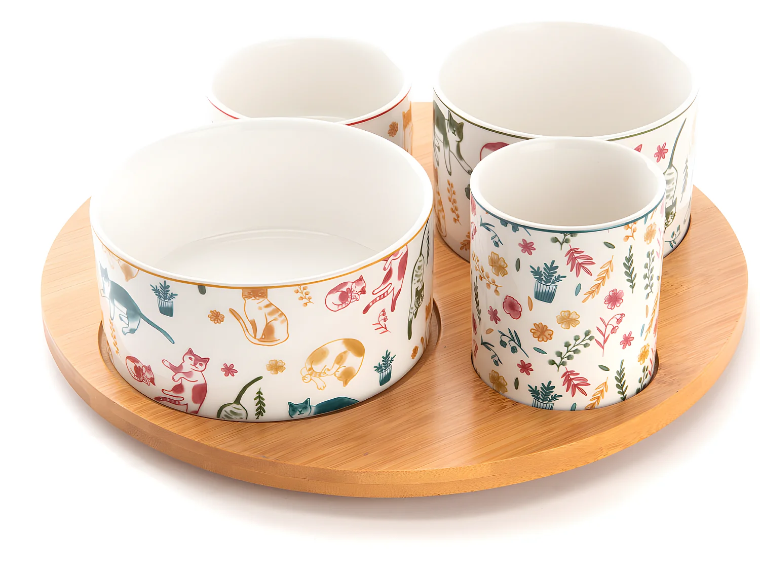 Service apéritif tournant et ses 4 bols Marius