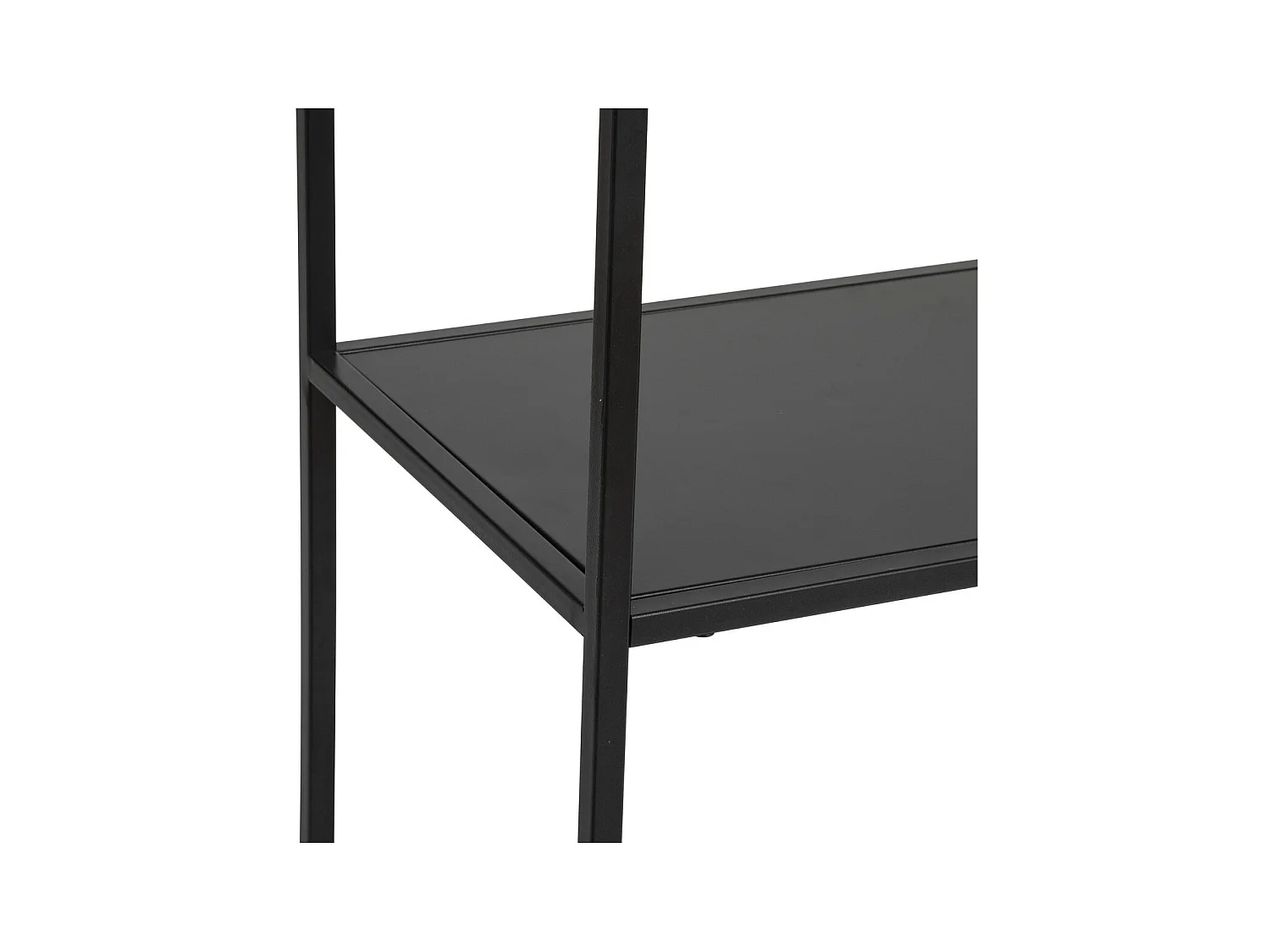 Meuble Étagère de rangement en Métal Noir 90 x 180 cm