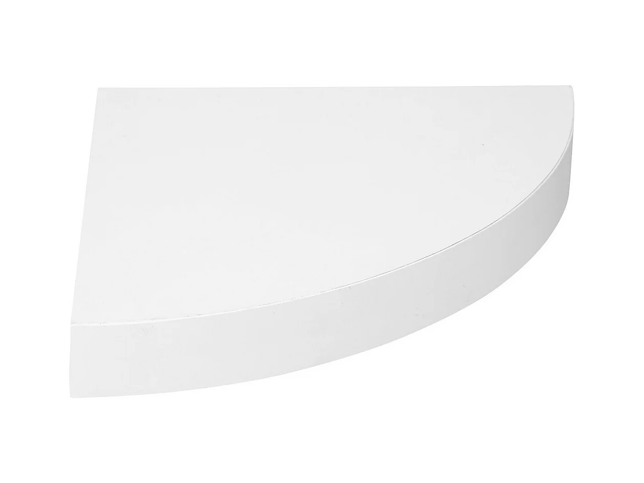 Étagère d'angle murale flottante Blanc 25 x 25 cm Fixations invisibles