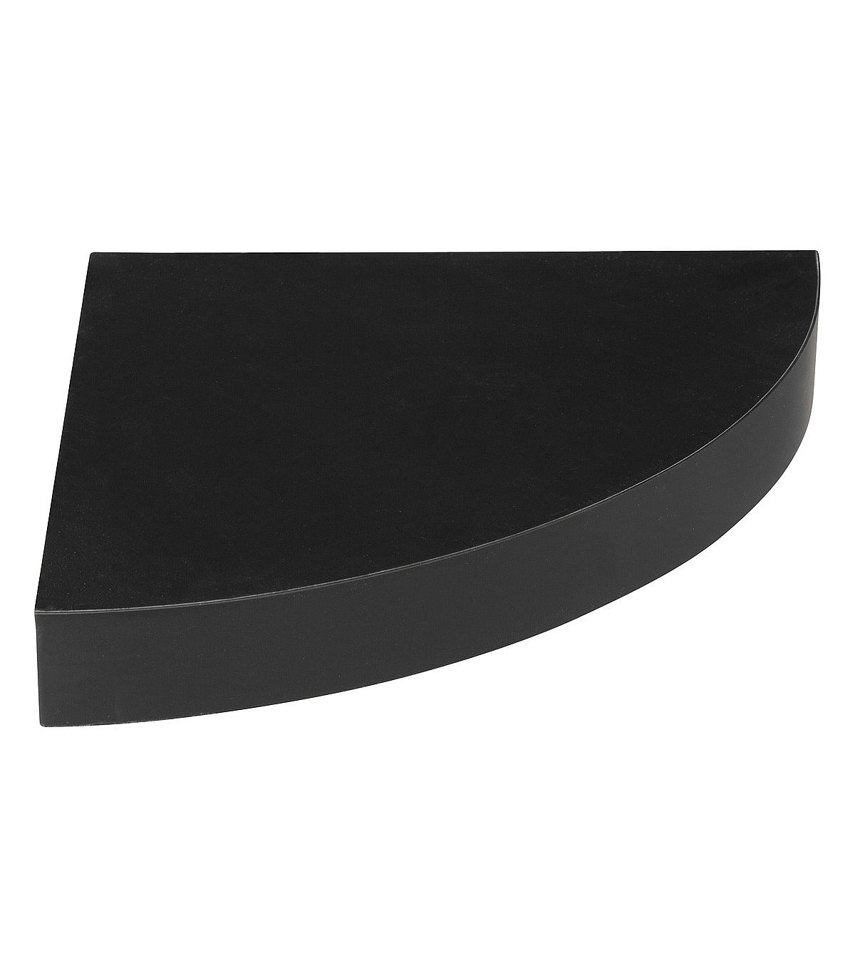 Étagère D'angle Flottante En MDF Noir - Dimensions 25 X 25 X 3,4 Cm - Capacité 5 Kg - Montage Mural Invisible