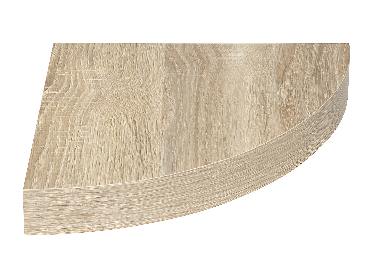 Étagère d'angle murale flottante effet chêne naturel 25 x 25 cm Fixations invisibles