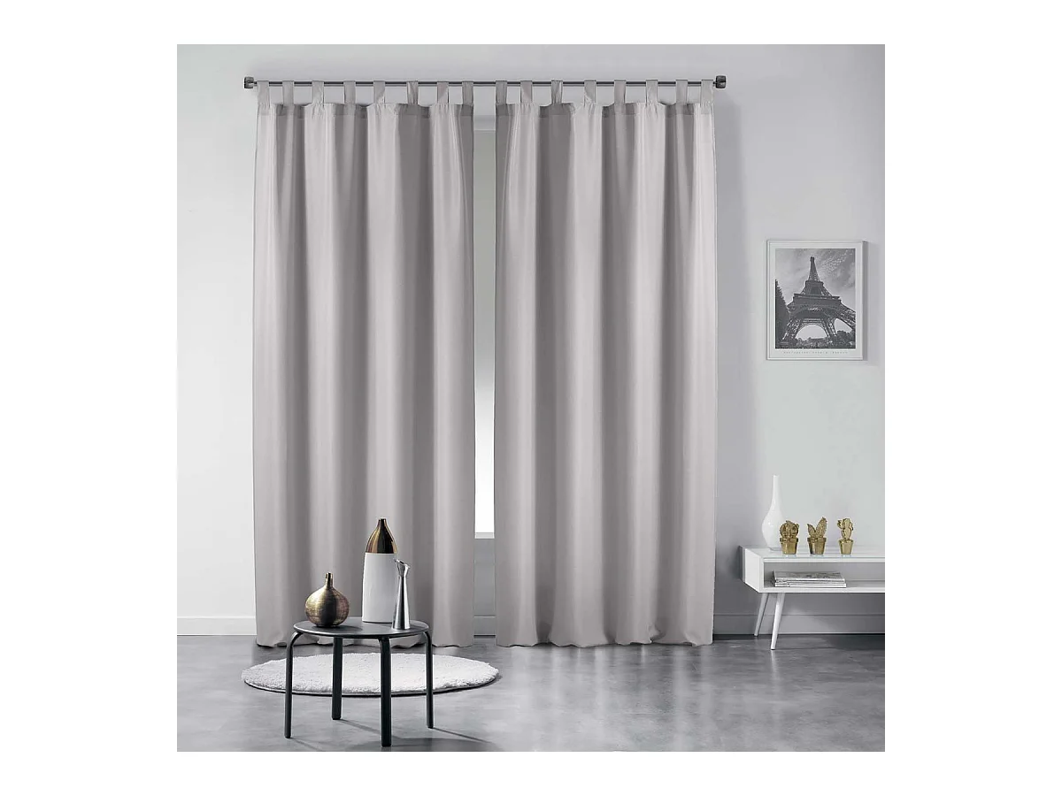 Rideau à Passants "Essentiel" 140x260cm Gris