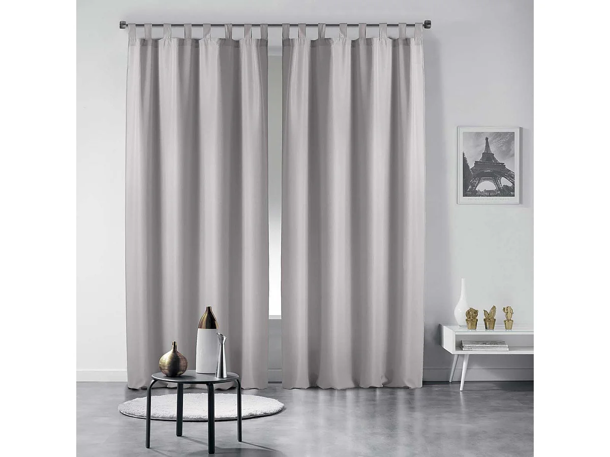 Rideau à Passants "Essentiel" 140x260cm Gris