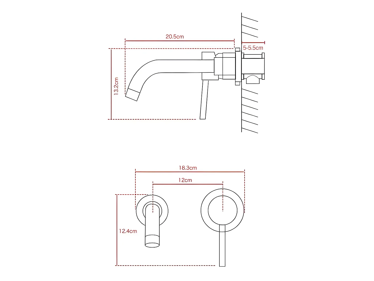 Unterputz-Waschtischarmatur BRAMPTON altgold