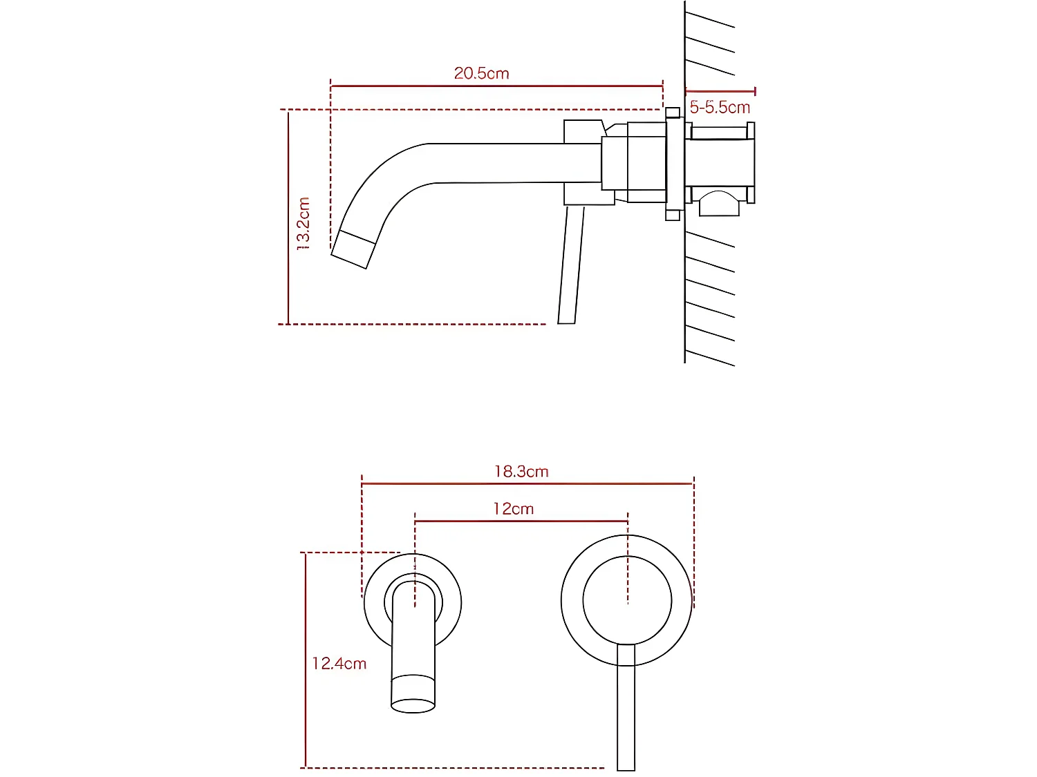 Unterputz-Waschtischarmatur BRAMPTON altgold