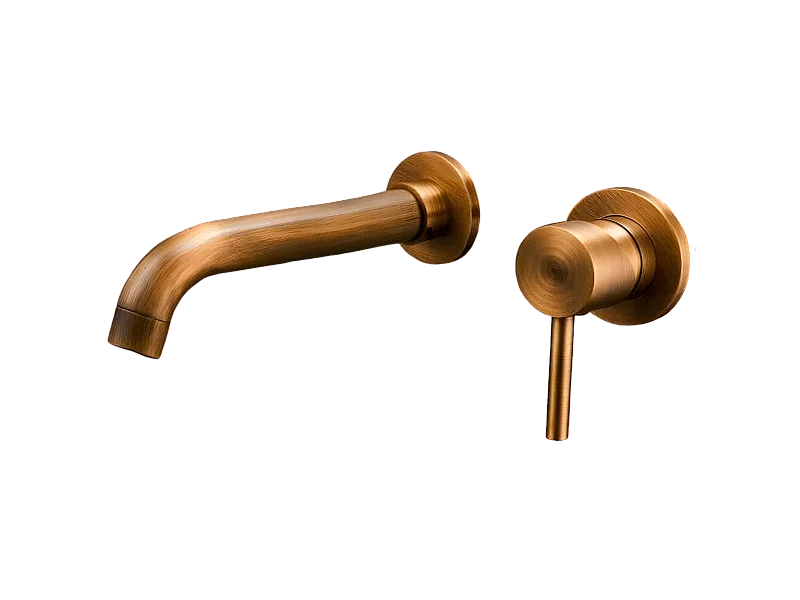 Grifo lavabo empotrado monomando BRAMPTON dorado envejecido