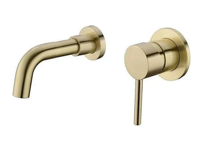 Grifo lavabo empotrado monomando BORACAY oro cepillado Dorado