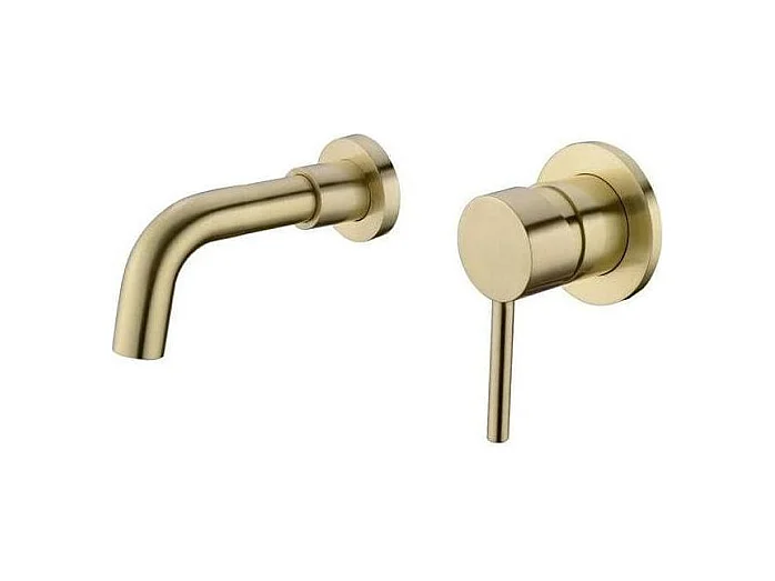 Grifo lavabo empotrado monomando BORACAY oro cepillado Dorado